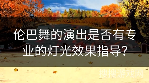 伦巴舞的演出是否有专业的灯光效果指导？