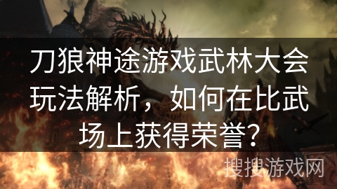 刀狼神途游戏武林大会玩法解析，如何在比武场上获得荣誉？