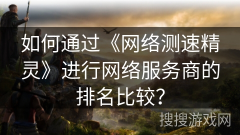 如何通过《网络测速精灵》进行网络服务商的排名比较？