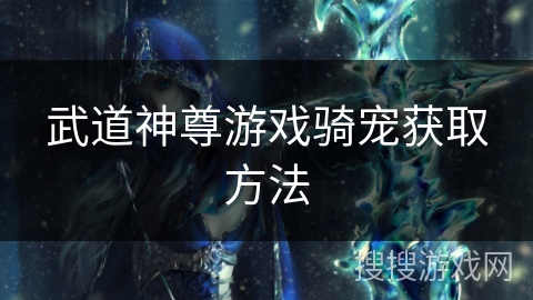 武道神尊游戏骑宠获取方法