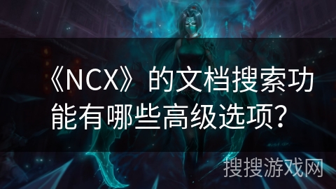 《NCX》的文档搜索功能有哪些高级选项？