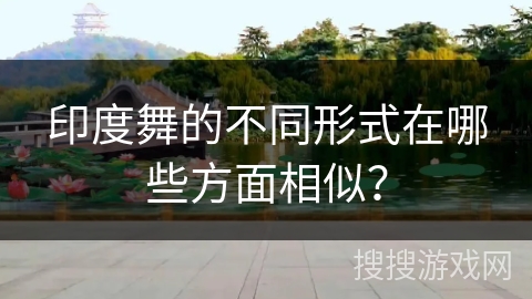 印度舞的不同形式在哪些方面相似？