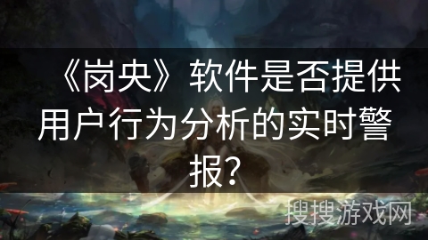 《岗央》软件是否提供用户行为分析的实时警报？