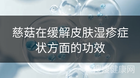 慈菇在缓解皮肤湿疹症状方面的功效