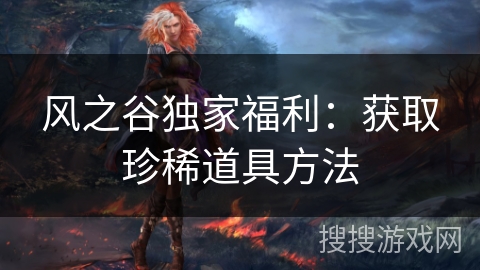 风之谷独家福利：获取珍稀道具方法