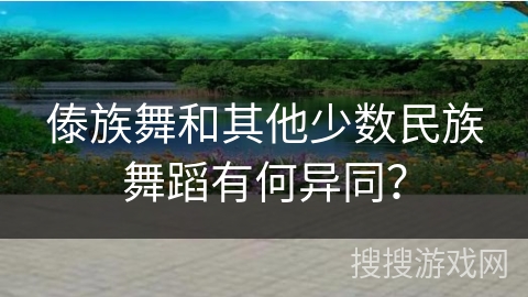 傣族舞和其他少数民族舞蹈有何异同？
