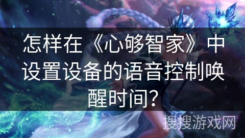 怎样在《心够智家》中设置设备的语音控制唤醒时间？