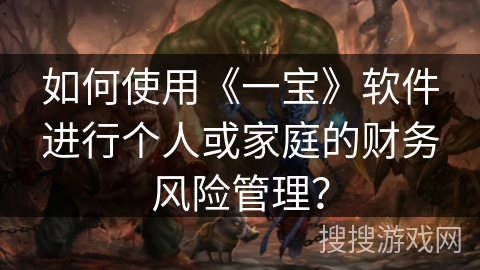 如何使用《一宝》软件进行个人或家庭的财务风险管理？