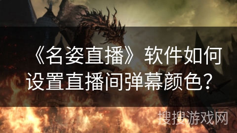 《名姿直播》软件如何设置直播间弹幕颜色？