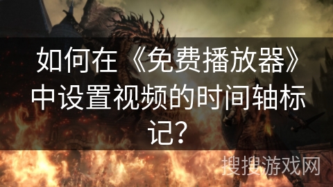 如何在《免费播放器》中设置视频的时间轴标记？