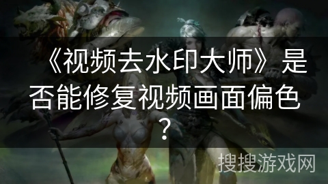 《视频去水印大师》是否能修复视频画面偏色？