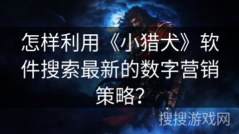 怎样利用《小猎犬》软件搜索最新的数字营销策略？