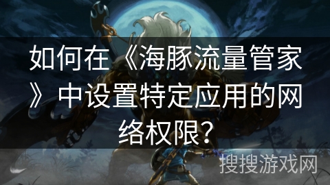 如何在《海豚流量管家》中设置特定应用的网络权限？