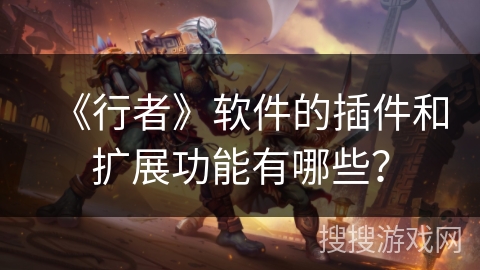 《行者》软件的插件和扩展功能有哪些？