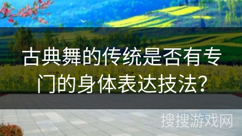 古典舞的传统是否有专门的身体表达技法？