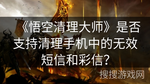 《悟空清理大师》是否支持清理手机中的无效短信和彩信？