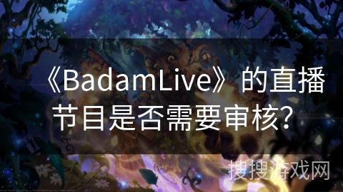 《BadamLive》的直播节目是否需要审核？