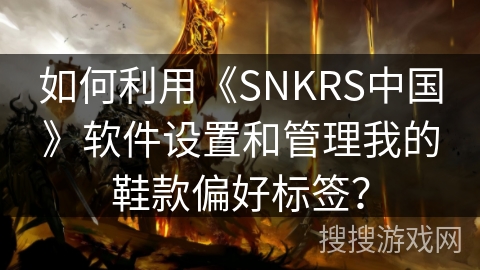 如何利用《SNKRS中国》软件设置和管理我的鞋款偏好标签？