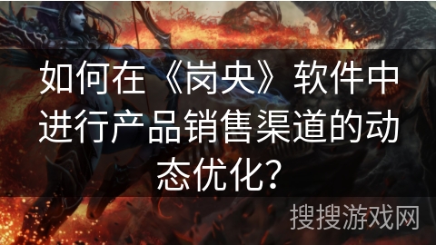 如何在《岗央》软件中进行产品销售渠道的动态优化？