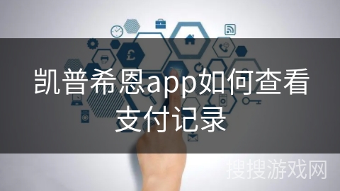 凯普希恩app如何查看支付记录