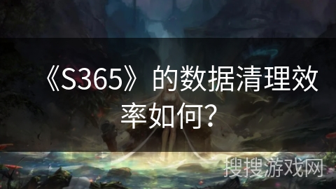《S365》的数据清理效率如何？