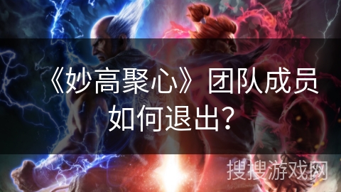 《妙高聚心》团队成员如何退出？