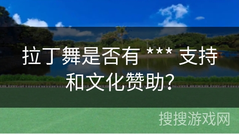 拉丁舞是否有 *** 支持和文化赞助？