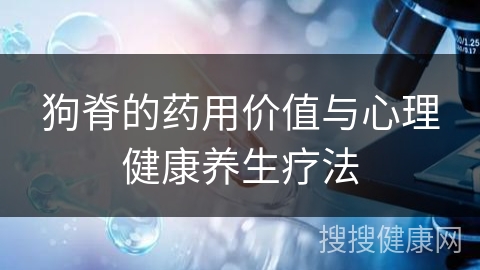 狗脊的药用价值与心理健康养生疗法