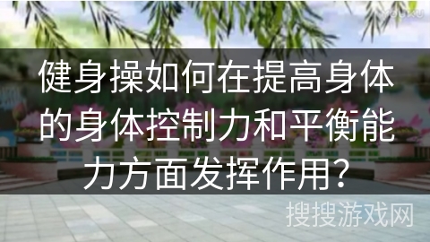 健身操如何在提高身体的身体控制力和平衡能力方面发挥作用？