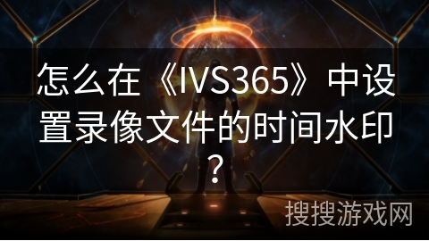 怎么在《IVS365》中设置录像文件的时间水印？