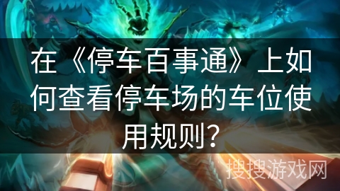 在《停车百事通》上如何查看停车场的车位使用规则？