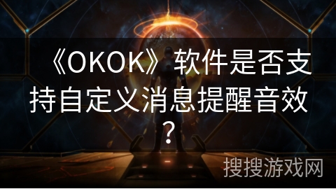 《OKOK》软件是否支持自定义消息提醒音效？