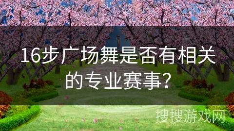 16步广场舞是否有相关的专业赛事？