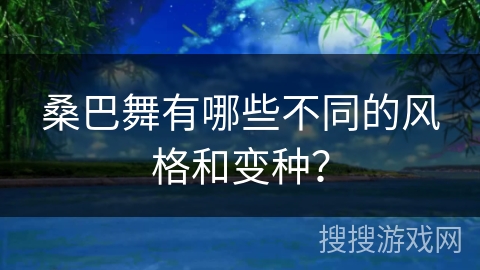 桑巴舞有哪些不同的风格和变种？