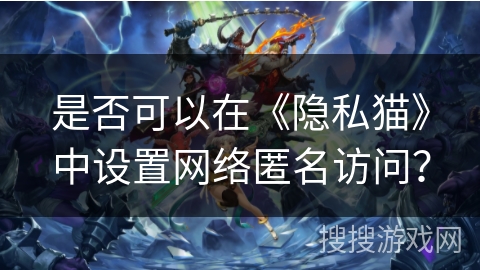 是否可以在《隐私猫》中设置网络匿名访问？
