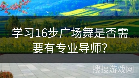 学习16步广场舞是否需要有专业导师？