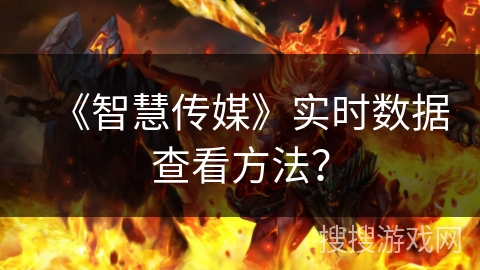 《智慧传媒》实时数据查看方法？