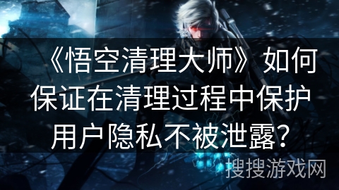 《悟空清理大师》如何保证在清理过程中保护用户隐私不被泄露？