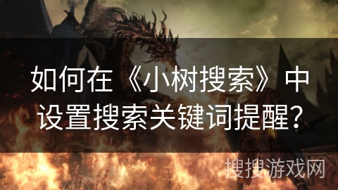 如何在《小树搜索》中设置搜索关键词提醒？