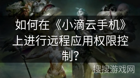如何在《小滴云手机》上进行远程应用权限控制？