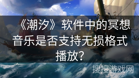 《潮汐》软件中的冥想音乐是否支持无损格式播放？