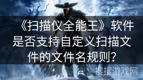 《扫描仪全能王》软件是否支持自定义扫描文件的文件名规则？