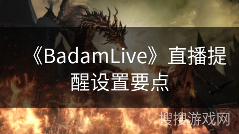 《BadamLive》直播提醒设置要点