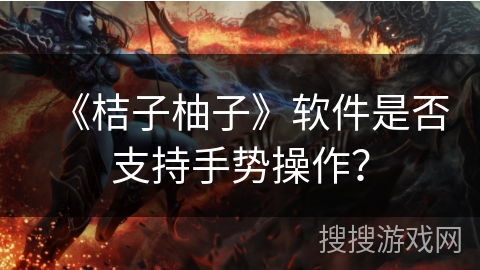 《桔子柚子》软件是否支持手势操作？