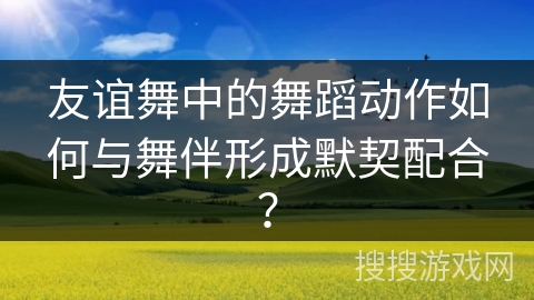 友谊舞中的舞蹈动作如何与舞伴形成默契配合？
