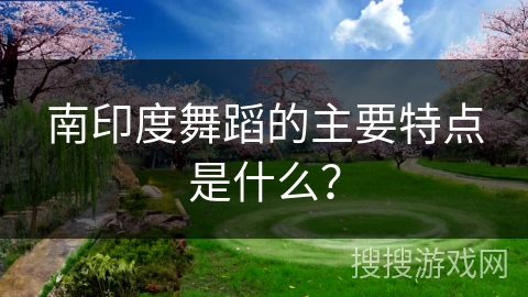 南印度舞蹈的主要特点是什么？