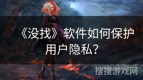 《没找》软件如何保护用户隐私？