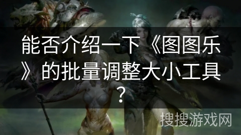 能否介绍一下《图图乐》的批量调整大小工具？