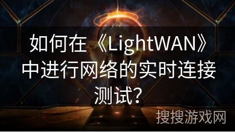 如何在《LightWAN》中进行网络的实时连接测试？