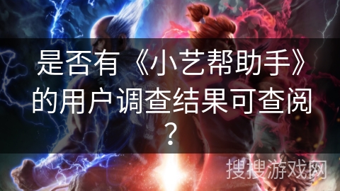 是否有《小艺帮助手》的用户调查结果可查阅？